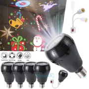 RGB Color Rotating LED Projector Light Bulb E27 Base Christmas Home Decor Lamp