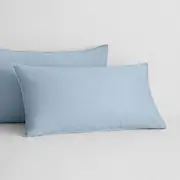 Sheridan Reilly Pillowcase Pair in Chambray/Light Blue Size: Standard Material: Cotton @Sheridan Rewards