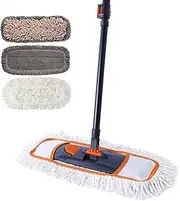 Cleanhome Wet & Dry Mop Set with 3 Different Washable Mop Pads and Extendable Long Handle, Mop Floor Mop for Hardwood, Marble, Tile Floor Mop