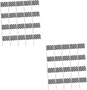 Toddmomy 2sets Small Checkered Flag Race Flags A Stick Lightweight Party Decorations for Race Car Birthday Events Durable for Sports and Celebration Favors 25pcs*2