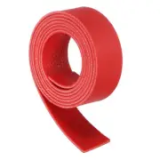 Leather Straps, 0.8 Inch Wide 39 Inch Long Flat Leather Strips Cord, Red