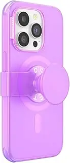 PopSockets: PopCase PlantCore for MagSafe - Plant-Based Phone Case for iPhone 14 Pro with a Repositionable PopGrip Slide Phone Stand and Grip with a Swappable Top - Pink Opalescent