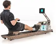 WaterRower Driftwood Water Rowing Machine | The Original | LightRing & Bluetooth Monitor | Free App & Tablet Holder | 2 Months Free Premium Subscription for WaterRower