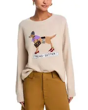 Aqua x Angelica Hicks Cashmere Graphic Sweater - Exclusive