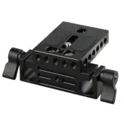 Camera Baseplate with 1/4" Mounting Screw & 15mm Railblock for Canon/Nikon/Sony