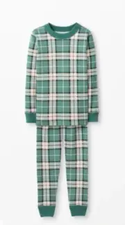 NWT Hanna Andersson Plaid Long John PJ 110 (5t)