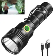 【30000 High Lumens】Sst40 LED Torch with Power Display,Super Bright Rechargeable