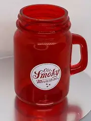 VintageOle Smokey Moonshine Shot Glass Large Plastic Mason Jar w/ Handle