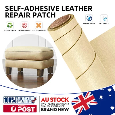 Self Adhesive Leather Repair Patch Sofa Car Seat Chair Renovation Sticker BEIGE