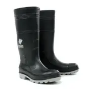 INCA PVC/Nitrile Safety Gum Boot Black/Grey Size 4