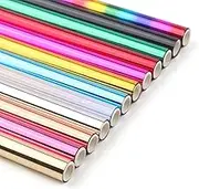 Briartw 12 Colors Heat-Activated Hot Foil Roll Set | Per 5.9inx4.26ft | Perfect For Card Making,Scrapbooking and Mixed Media Projects | Use With Hot Foiling Machines/Pens,Hot Foil Plate,Adhesives/Glue