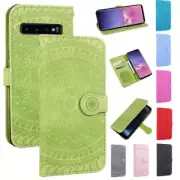 For Samsung Galaxy S10 5G S10 Plus S10e Flip Leather Wallet Embossing Cover Case