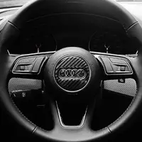 在飛比找松果購物優惠-AUDI 碳纖方向盤 LOGO 貼紙 A3 A4 A5 A6