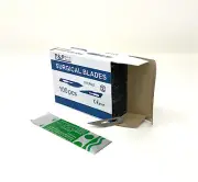 Disposable Surgical Scalpel Blades Size 10A Sterile Carbon Steel Box of 200