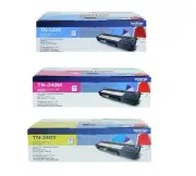 3 Brother Genuine Toners TN-340C TN-340Y TN-340M For HL4570 MFC9970 1.5K Pages