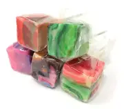 Hard Candy Cube Lollipop Suckers: Individually Wrapped - Tye Dye, 24 Count