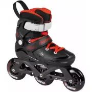 Powerslide Phuzion Jet Pro Adjustable Black Jr Inline Skates