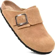[AEROTHOTIC] Genuine Suede Leather and Cork Footbed Sandals for Women