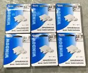 Defender Security Sliding Window Lock U-9980 Silver 6-Pack New