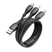 Baseus Fast Speed Series 3.5A USB-A to Micro/iP/USB-C Cable Fast Charging Data Transmission Tinned Copper Core Line 0.8M
