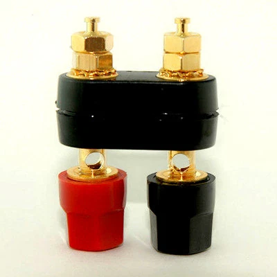 10 Terminal Dual Binding Posts Power Amplifier 2-way Banana Plug Jack E006A USA