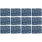 12PK LVD Placemat Navy Snowflake Decorative Tableware/Serveware
