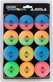 Joola Colorato Table Tennis Ball Set with 12 Colourful Balls Table Tennis Balls