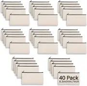 8.3X4.7"Blank DIY Craft Bag Canvas Pencil Case/Pouch-Canvas Makeup Bags Bulk-Can