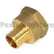 (100) 1/2" PEX x 1/2" Female NPT Threaded Adapters - Brass Crimp Fittings