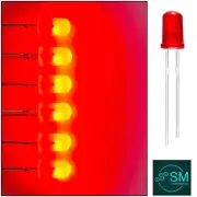 100PCS 5mm High Brightness RED Colour Diffused LED Light Emitting Diodes DIY