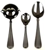 Oneida Interlude 3 Pc Hostess Set Flatware 18/10 SS Sugar Serving Spoons Ladle
