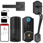 Smart Lock Front Door, SMONET Keyless Entry Door Lock with Handle, Smart Fron...