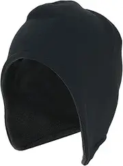 [X AUTOHAUX] Cycling Hat Keep Warm Ear Protection Hard Hat Liner Polar Fleece Fabric Navy 27x30cm 1 Pcs