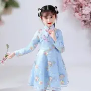 Baby Girl Cheongsam Dress Princess Prom Floral Qipao Embroidery Chinese New Year