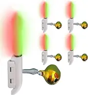 Fishing Glow Sticks | Alerts Glow Stick with Bell - Luminous Fishing Aid Alarms Set of 5 for Night Visibility Enhancement for Outdoor Activities