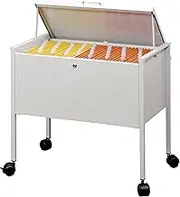 Durable ECO Suspension File Trolley | for 80 A4 Suspension Files | Made of Strong Steel | Grey Colour | Perfect for Filing & Storage in Offices