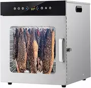 KAIGITE Food Dehydrator and Drying Cabinet, 8 Stainless Steel Trays, 2 Hanging Rods, 20 Hooks, Adjustable Timer and Temperature, Dehydrator Food Dryer for meat vegetables fruits