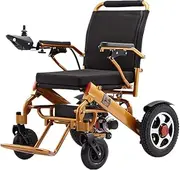 Lightweight Electric Wheelchair, Folding Portable Motorized Wheelchair for Adult, All Terrain Wheelchair with Intelligent Electromagnetic Break Controller