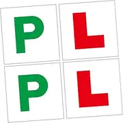 4Pcs Magnetic Letter Car Stickers P Learner Driver Signs Easy to Apply Remove Safe Visibility for Drivers Durable Material