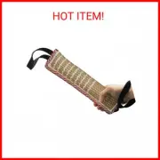 Dog Tug Toy |Tug of War Dog Toy |Jute Bite Pillow w/ 2 Handles for Puppy Trainin
