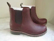 NIB Chaco Fields Chelsea WP Ankle Boot Barley Leather Block Heel Women's 9.5 M