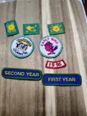 Vintage Girl Scout Patches Badges Lot of 8 Different Sizes