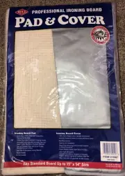 New RITZ Ironing Board Pad & Cover 100% Heavy Weight Cotton Durable Construction