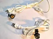 TWO Cord sets 6 ft with switch & candleabra socket for ceramics/craft/salt lamp