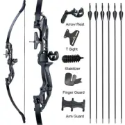 20-55lbs TOPARCHERY 54" Takedown Recurve Bow & Arrows Arm Guard Outdoor Hunting