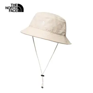 【The North Face 官方旗艦】北面男女款米色可調節帽帶休閒漁夫帽｜7WHNXMO