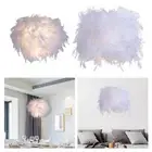 Feather Lampshade Decorative Hanging Lampshade Pendant Light Cover Bedside Lamp