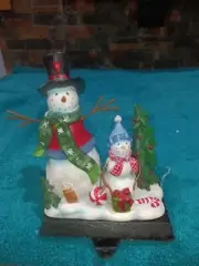 Southern Hospitality Snowmen Stocking Holder Multicolored