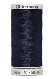 Gutermann Rayon 40 #1043 DARK NAVY, 500m Machine Embroidery Thread