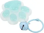 [Baluue] Luminous Cat Paw Keychain with Bell Glow Dark Cartoon Animal Design Keyring for Handbags and Car Keys Night Visibility and Easy Locate Feature